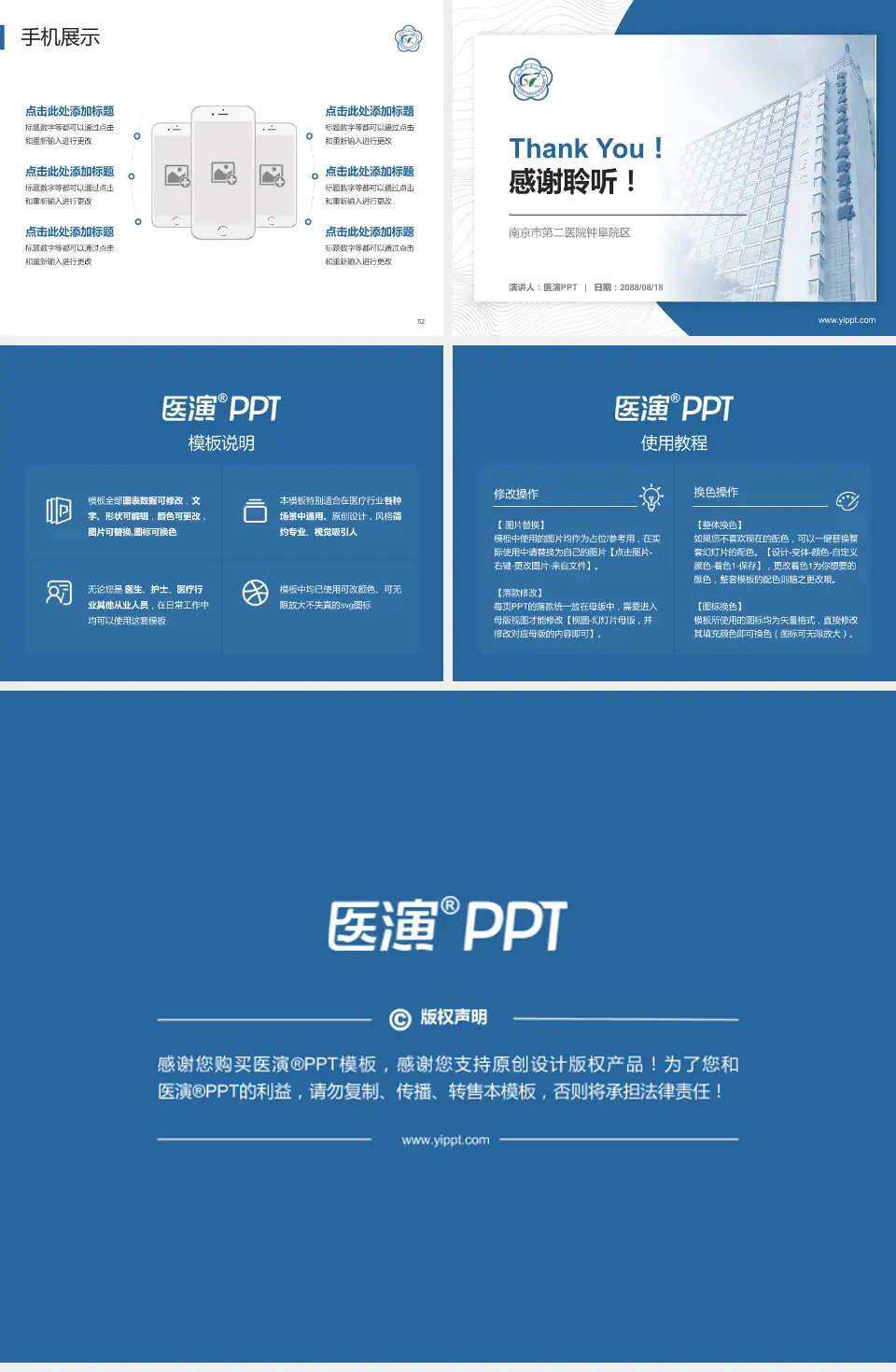 南京市第二医院钟阜院区医院管理报告PPT模板4:3格式幻灯片预览图7