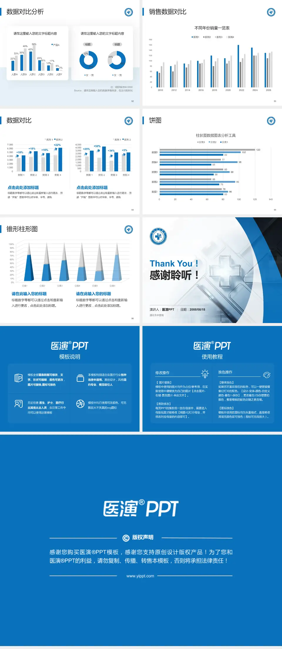 通化市中医院医疗行业比赛专用PPT模板4:3格式幻灯片预览图7