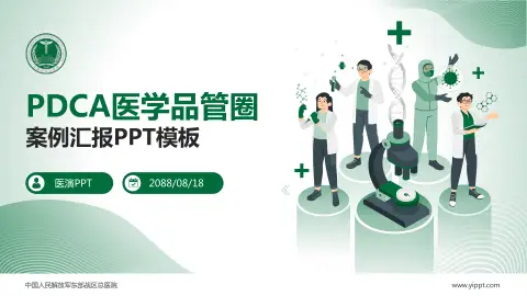 中国人民解放军东部战区总医院品管圈PDCA演示专用PPT模板