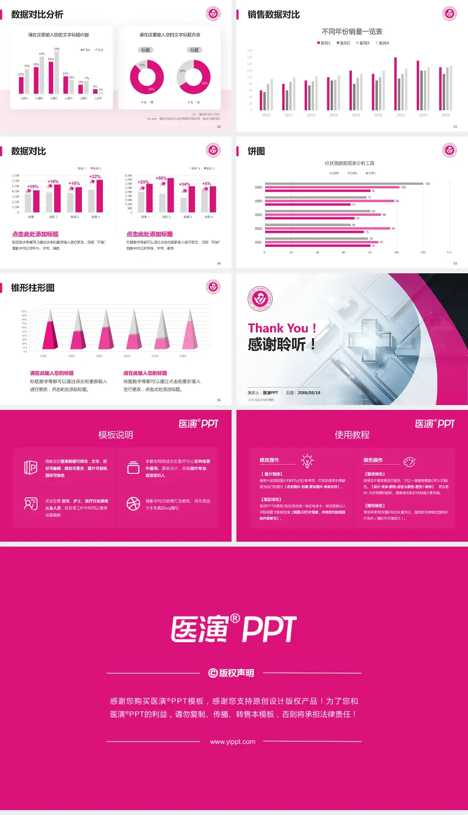 吉林省妇幼保健院医疗行业比赛专用PPT模板16:9格式幻灯片预览图7