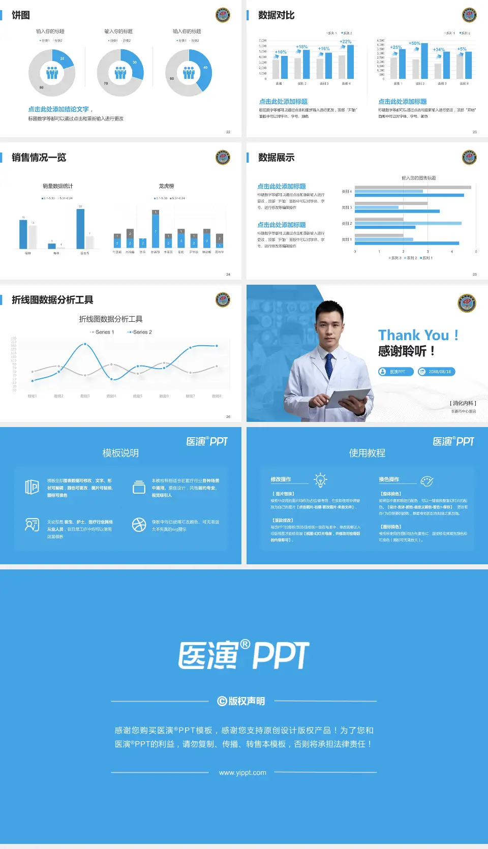 长春市中心医院病例分享与讨论PPT模板16:9格式幻灯片预览图4