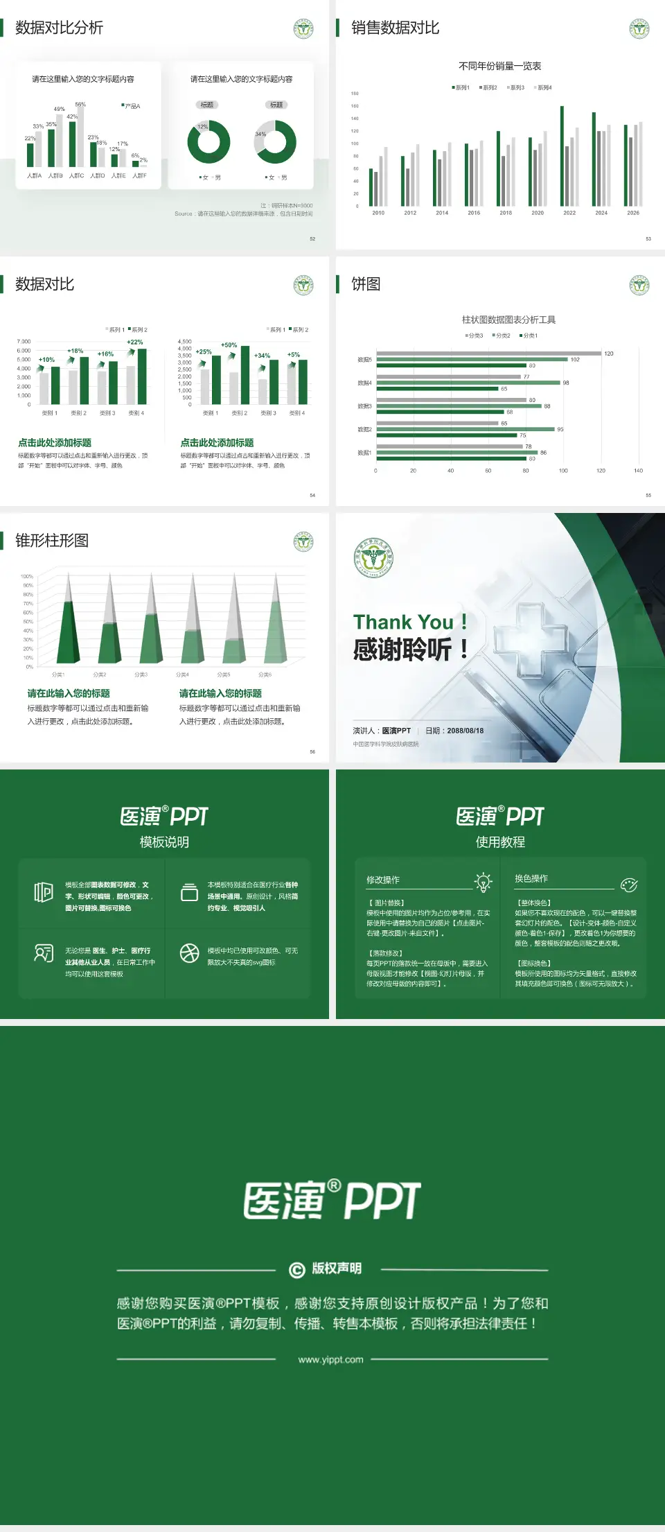 中国医学科学院皮肤病医院医疗行业比赛专用PPT模板4:3格式幻灯片预览图7