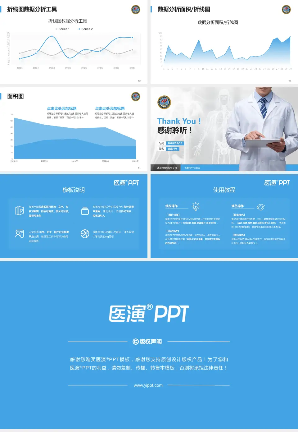 长春市中心医院患者教育与指导PPT模板16:9格式幻灯片预览图7