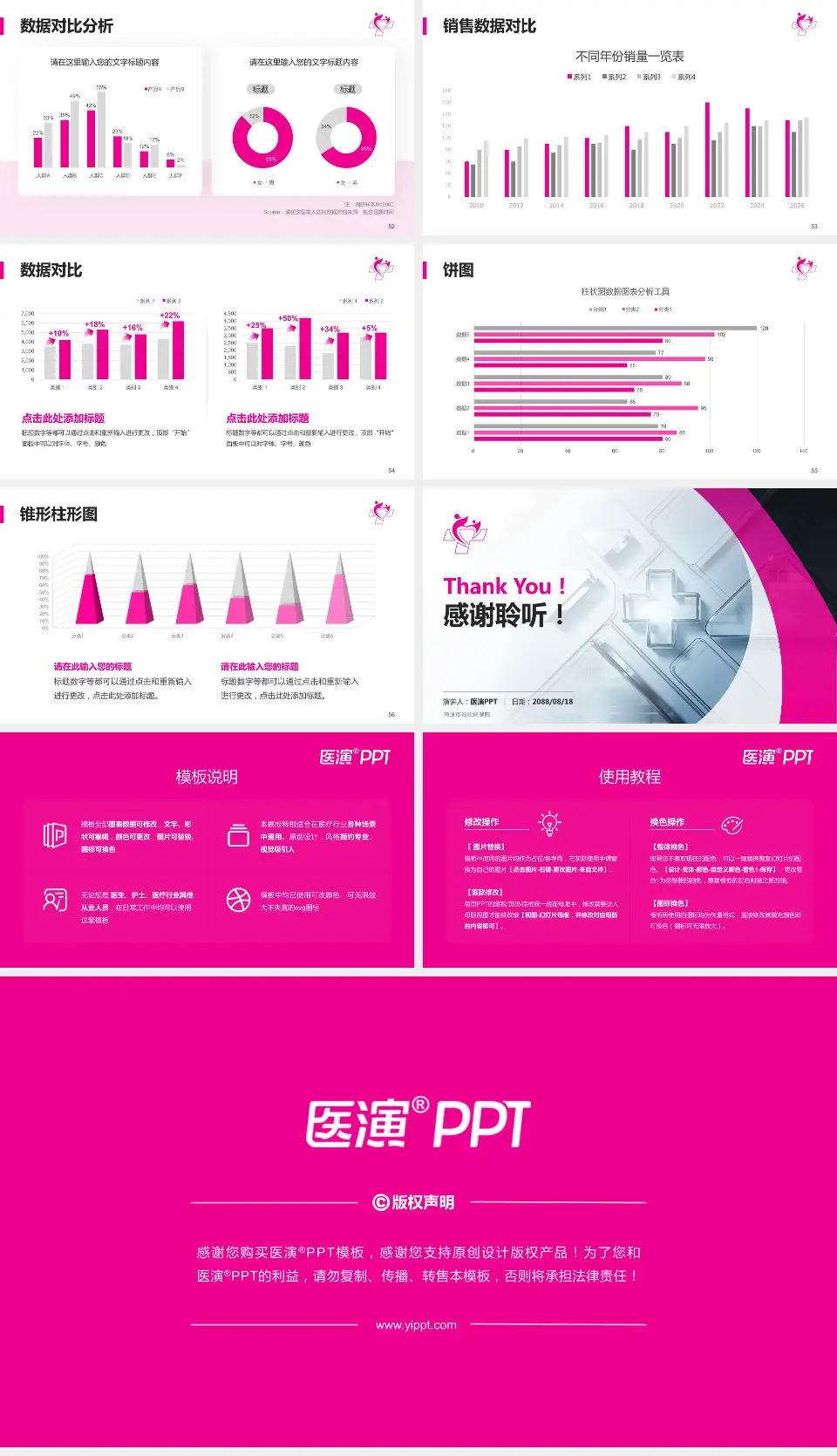 南通市妇幼保健院医疗行业比赛专用PPT模板16:9格式幻灯片预览图7