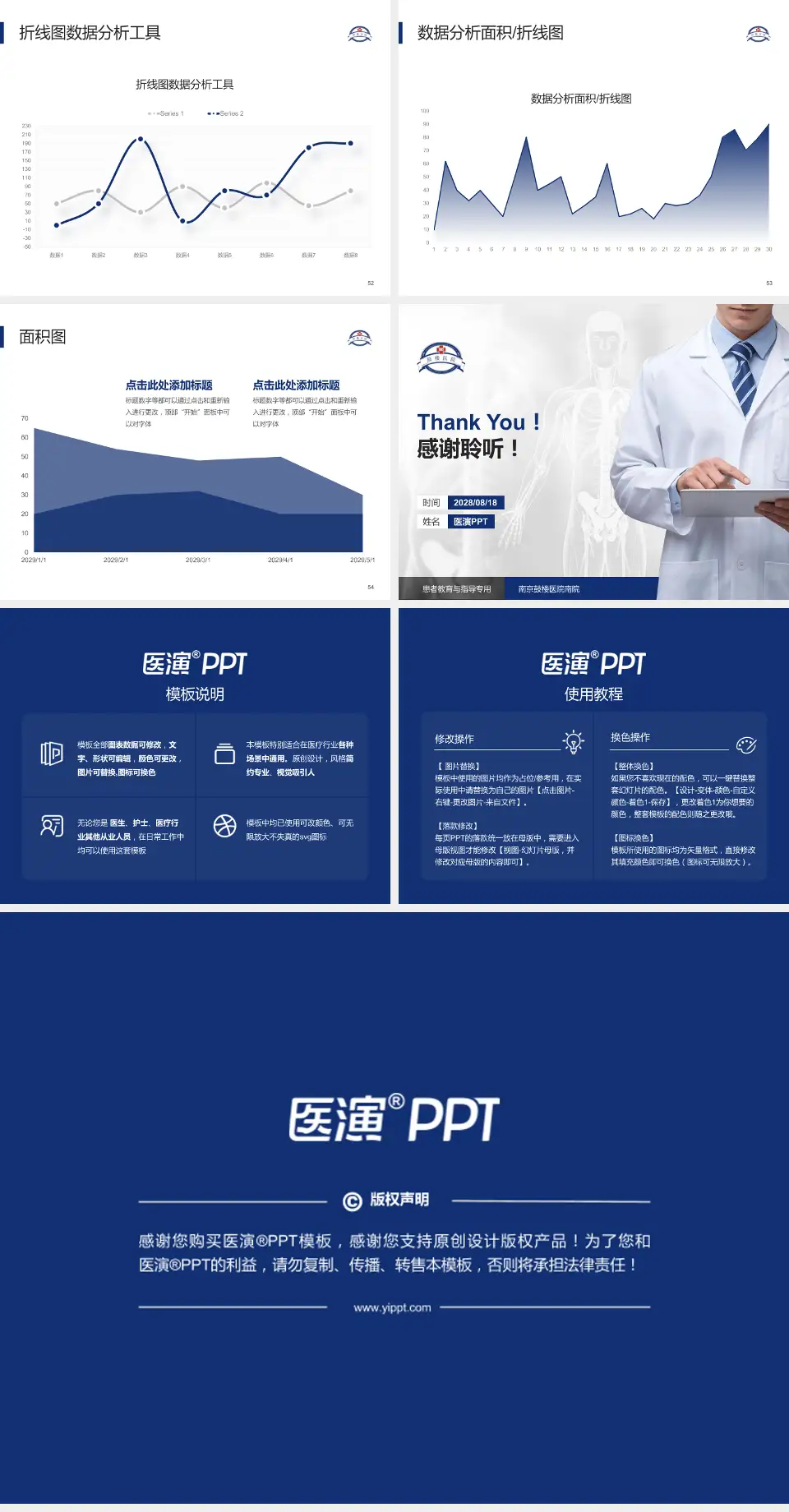南京鼓楼医院南院患者教育与指导PPT模板4:3格式幻灯片预览图7