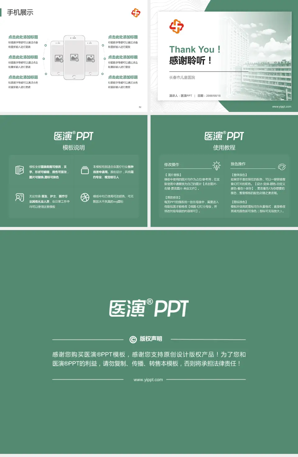 长春市儿童医院医院管理报告PPT模板4:3格式幻灯片预览图7