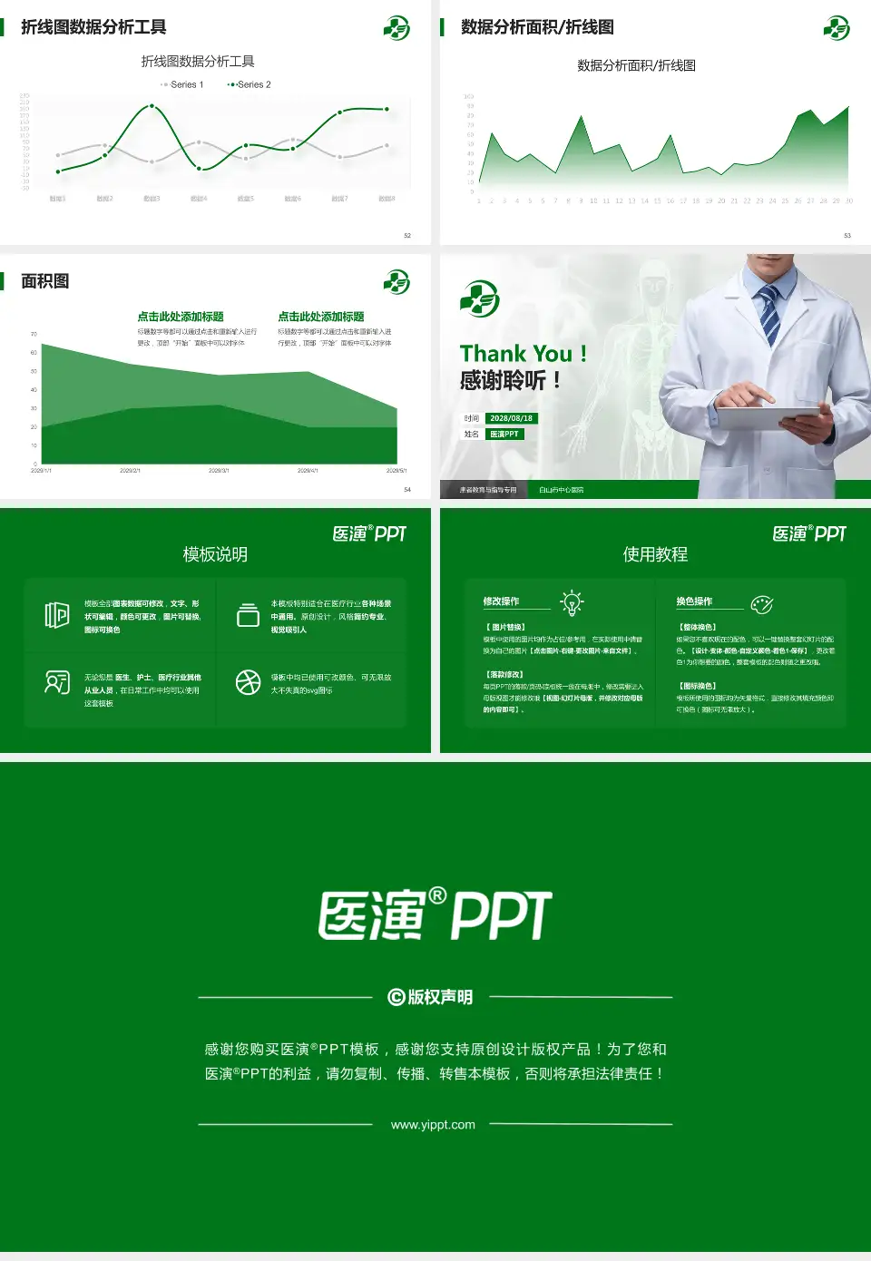 白山市中心医院患者教育与指导PPT模板16:9格式幻灯片预览图7