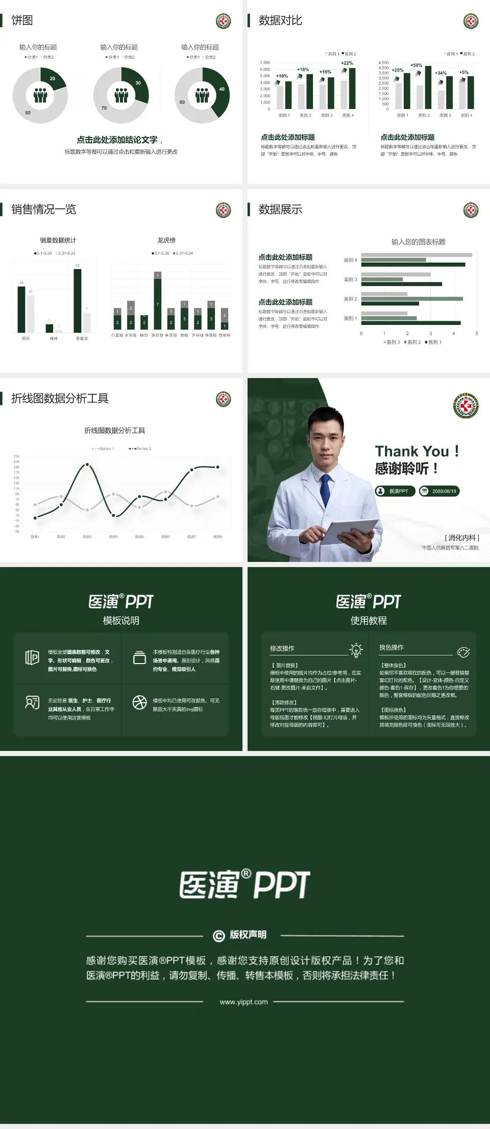 中国人民解放军第八二医院病例分享与讨论PPT模板4:3格式幻灯片预览图4