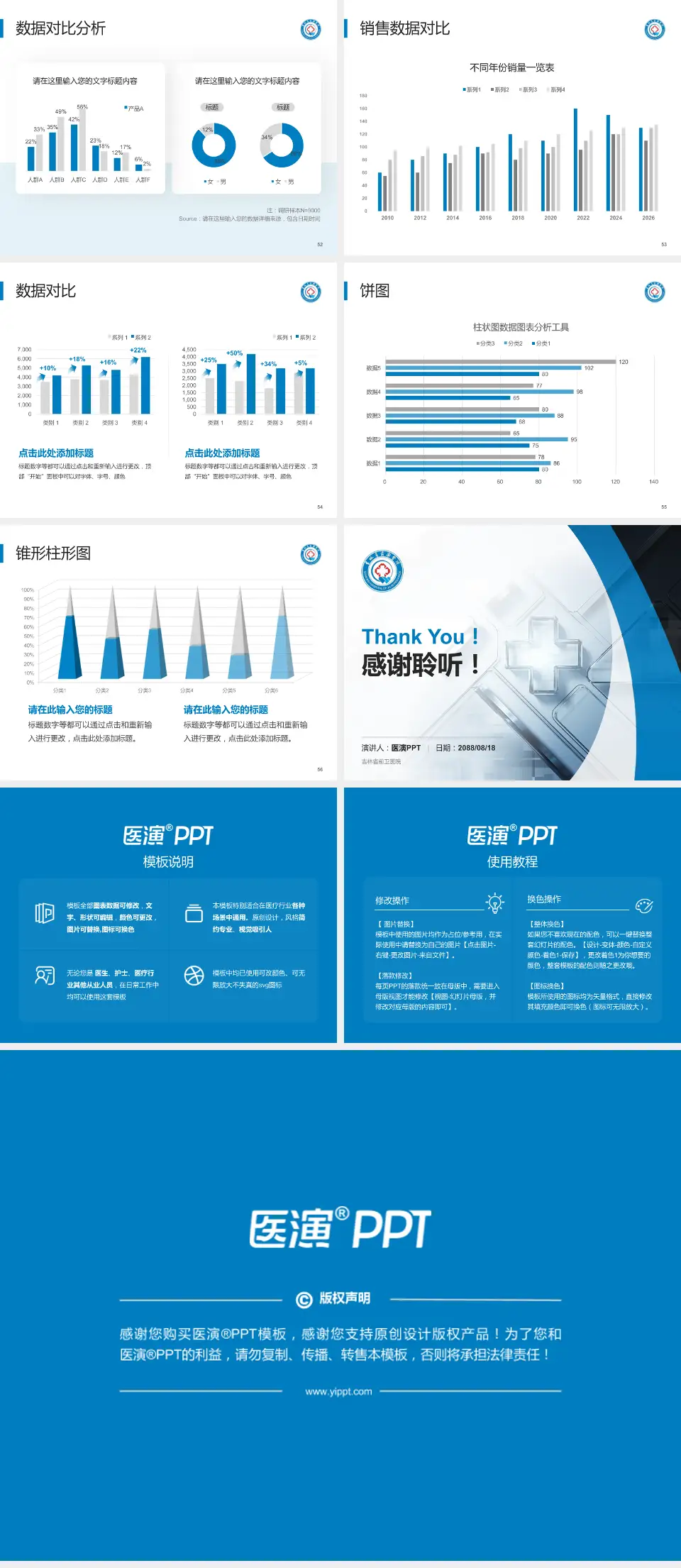 吉林省前卫医院医疗行业比赛专用PPT模板4:3格式幻灯片预览图7