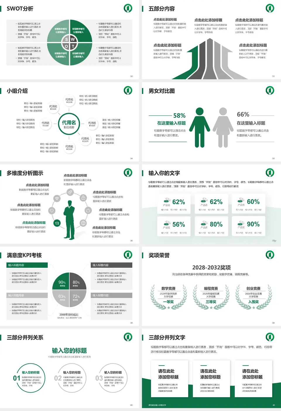 南京市第一医院总院医疗行业比赛专用PPT模板16:9格式幻灯片预览图5