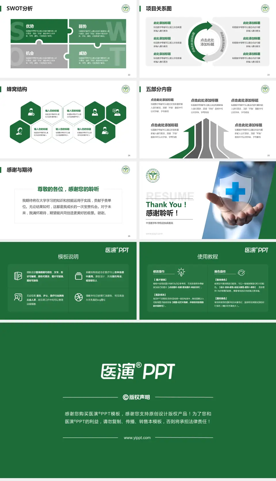 中国医学科学院皮肤病医院个人求职应聘简历PPT模板16:9格式幻灯片预览图4