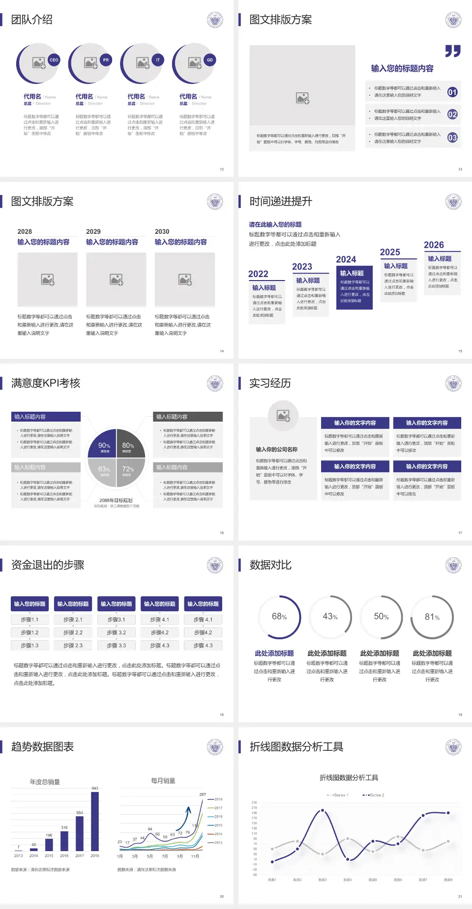 吉林省一汽总医院培训与教育PPT模板4:3格式幻灯片预览图3