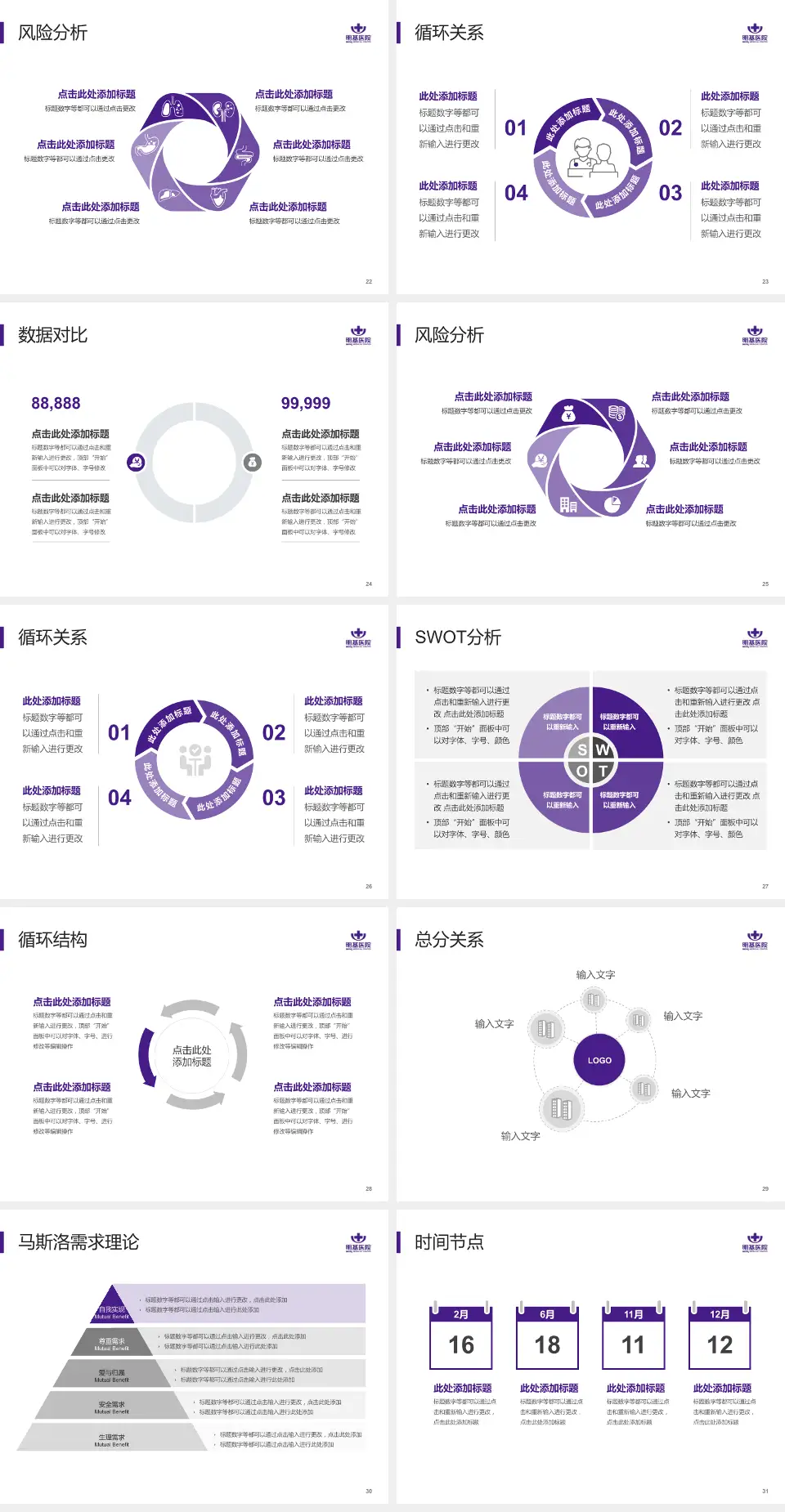 南京明基医院科研成果展示PPT模板4:3格式幻灯片预览图4