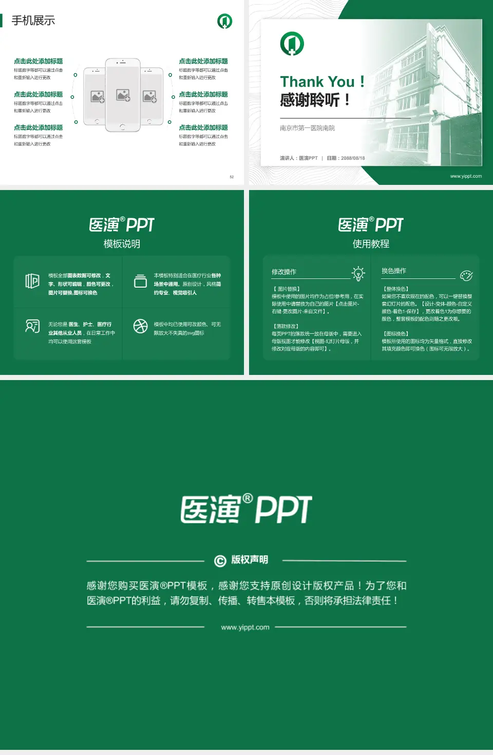 南京市第一医院南院医院管理报告PPT模板4:3格式幻灯片预览图7