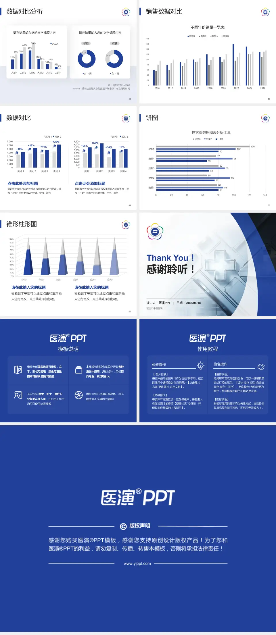 延吉市中医医院医疗行业比赛专用PPT模板4:3格式幻灯片预览图7