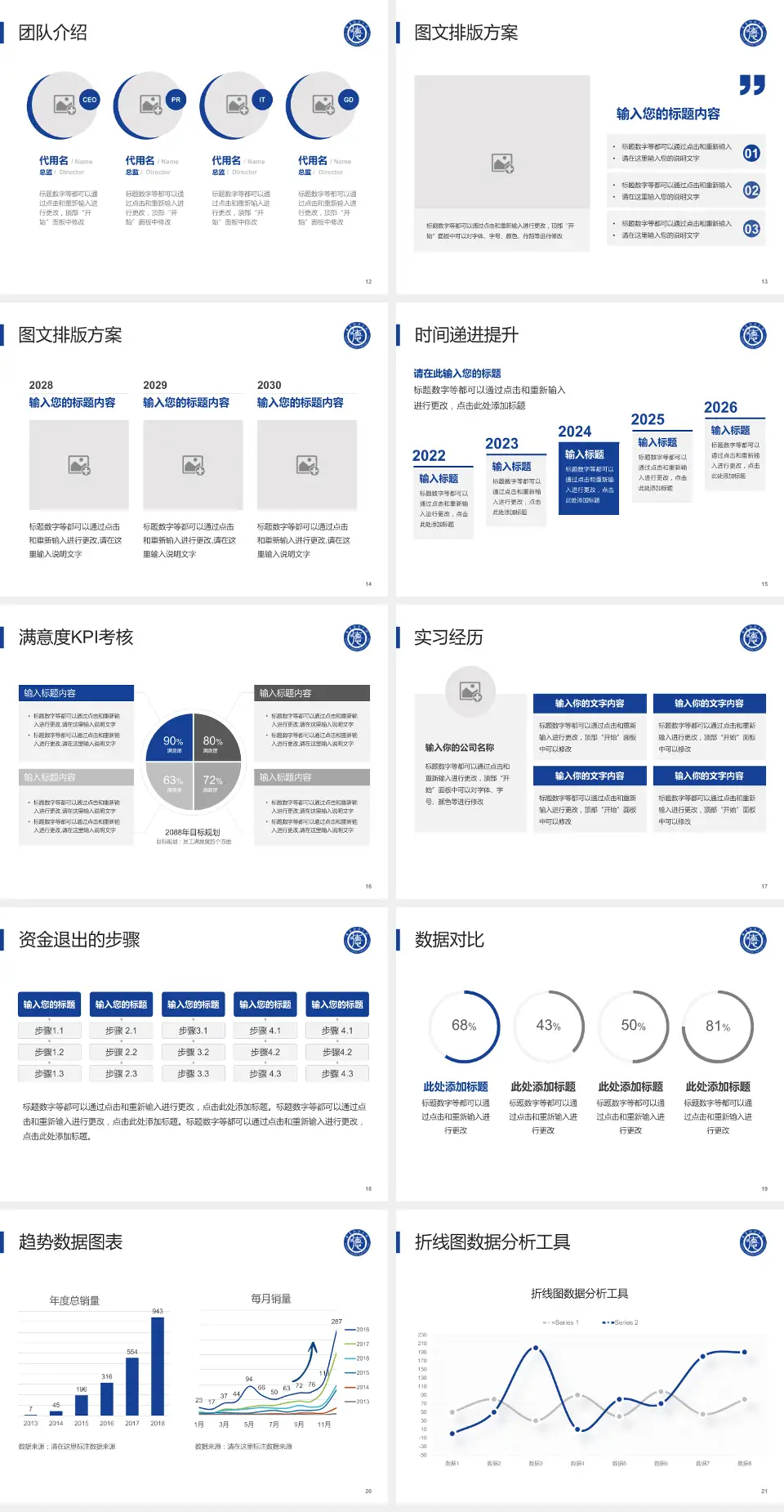南京江北医院培训与教育PPT模板4:3格式幻灯片预览图3