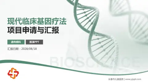 长春市儿童医院项目申请与汇报PPT模板
