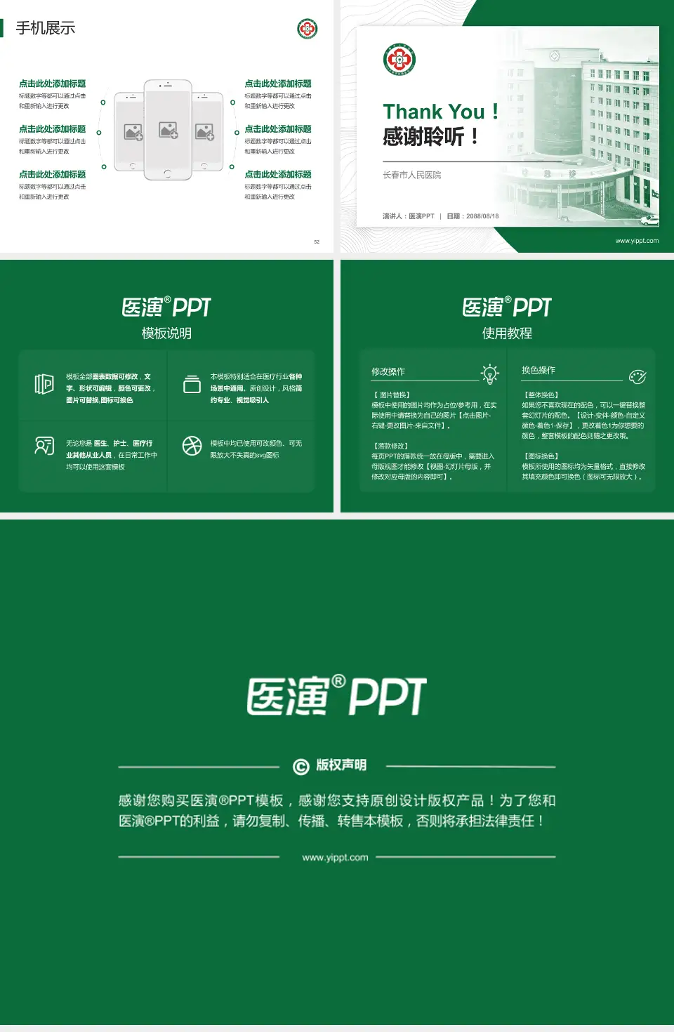 长春市人民医院医院管理报告PPT模板4:3格式幻灯片预览图7