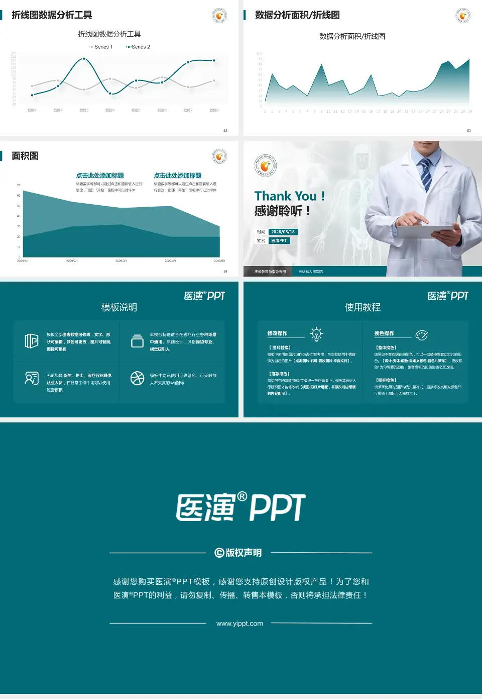 吉林省人民医院患者教育与指导PPT模板16:9格式幻灯片预览图7