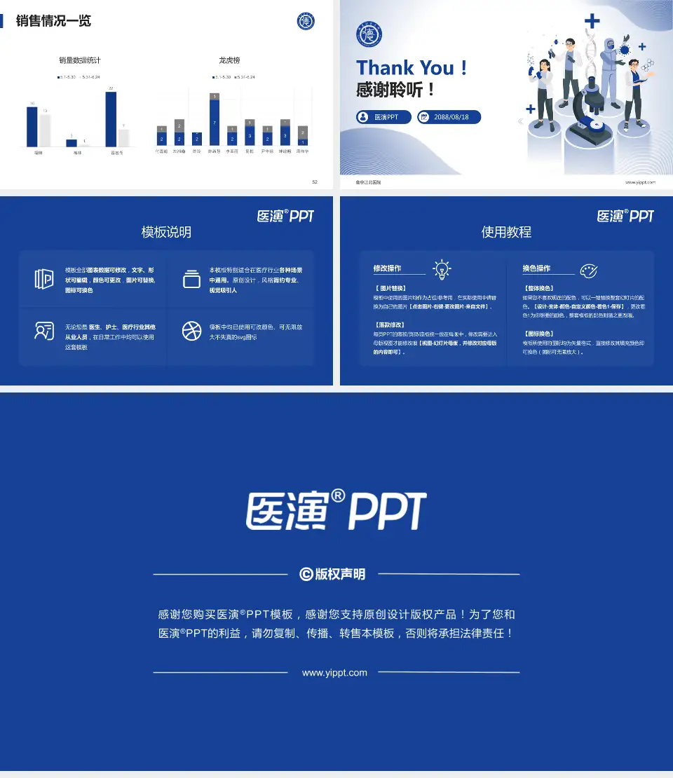 南京江北医院品管圈PDCA演示专用PPT模板16:9格式幻灯片预览图7