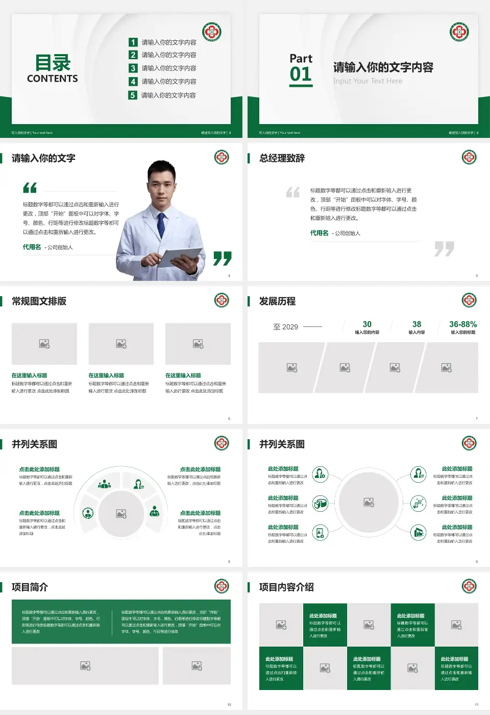 长春市人民医院医院管理报告PPT模板16:9格式幻灯片预览图2