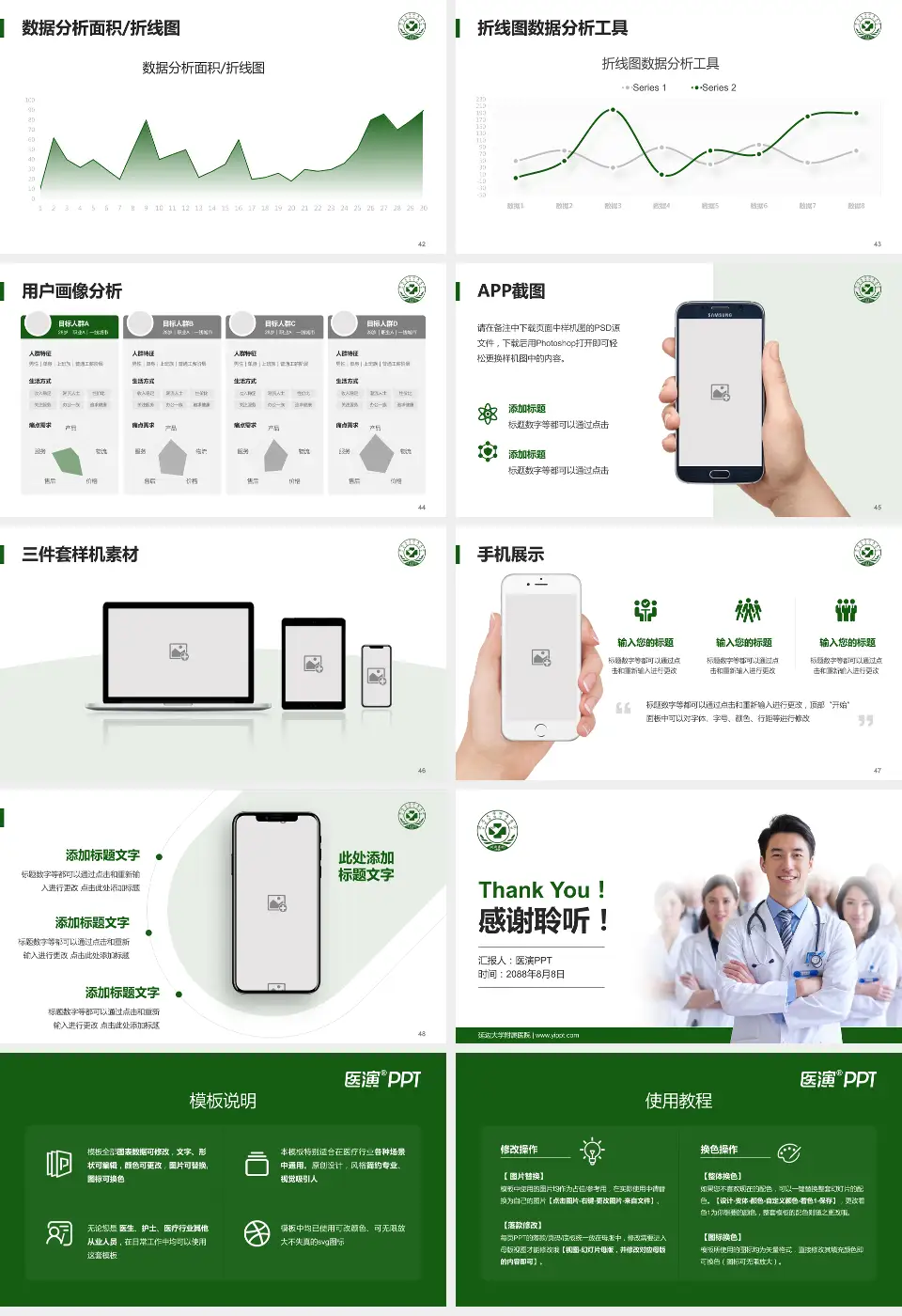 延边大学附属医院科室介绍与推广PPT模板16:9格式幻灯片预览图6