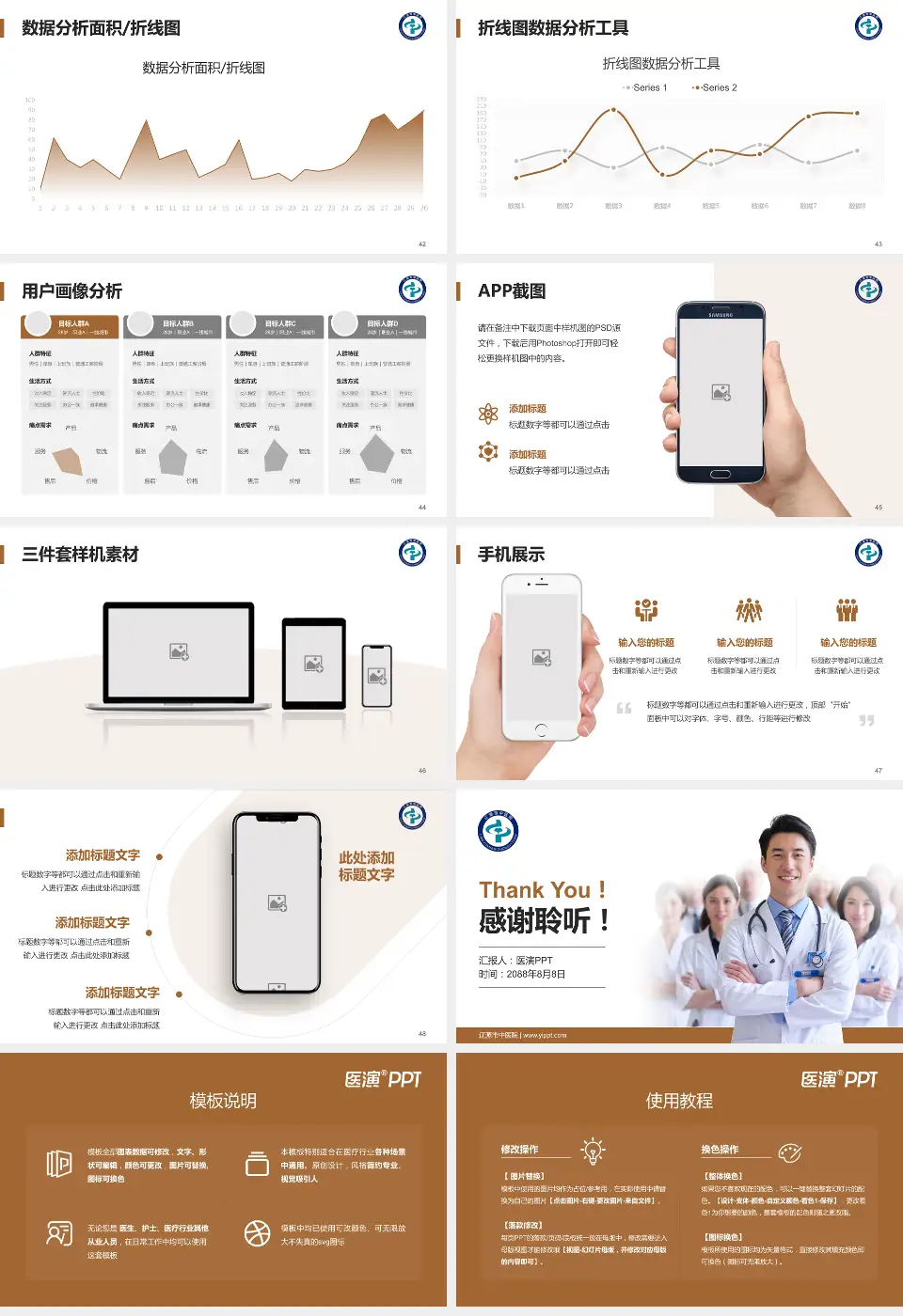 辽源市中医院科室介绍与推广PPT模板16:9格式幻灯片预览图6