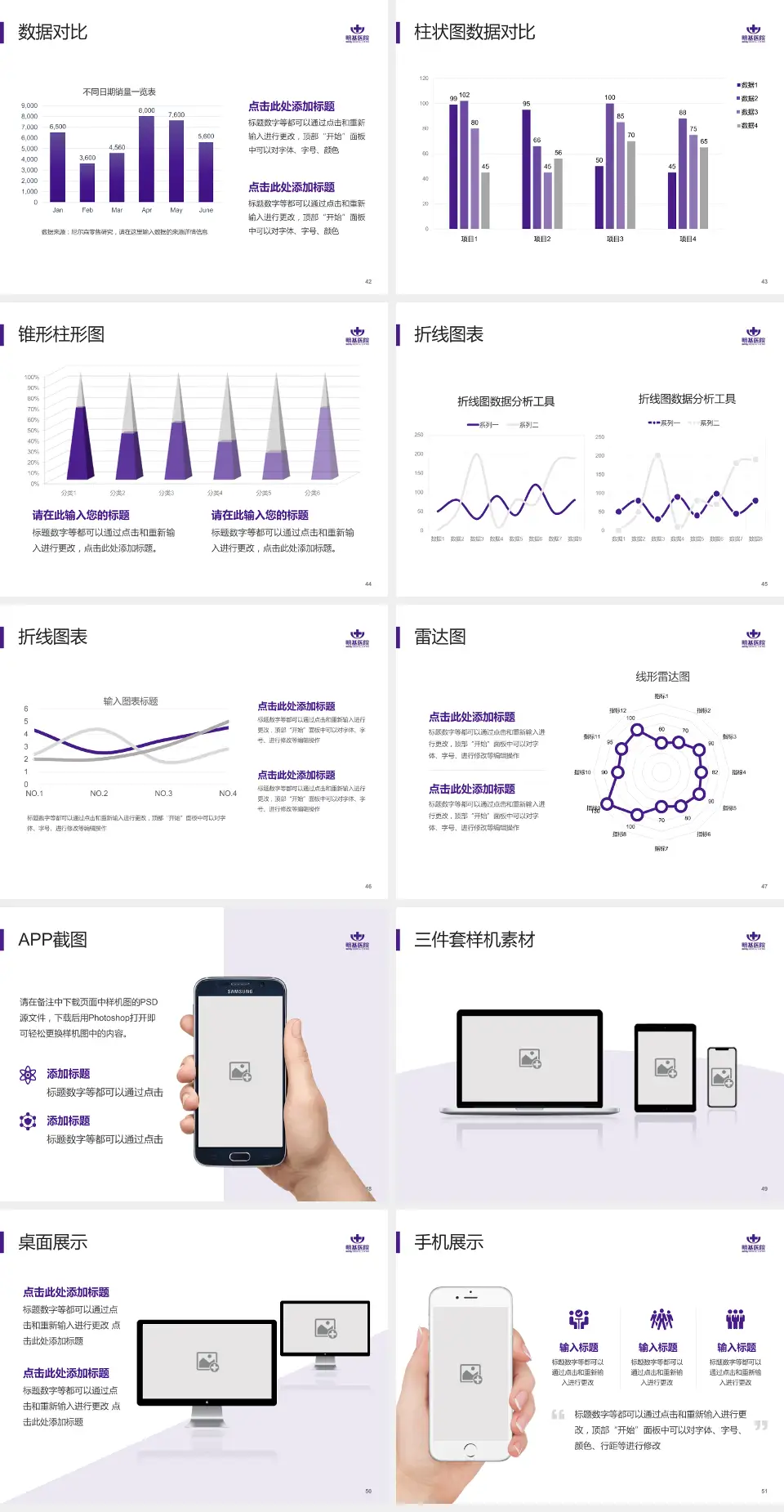 南京明基医院医院管理报告PPT模板4:3格式幻灯片预览图6