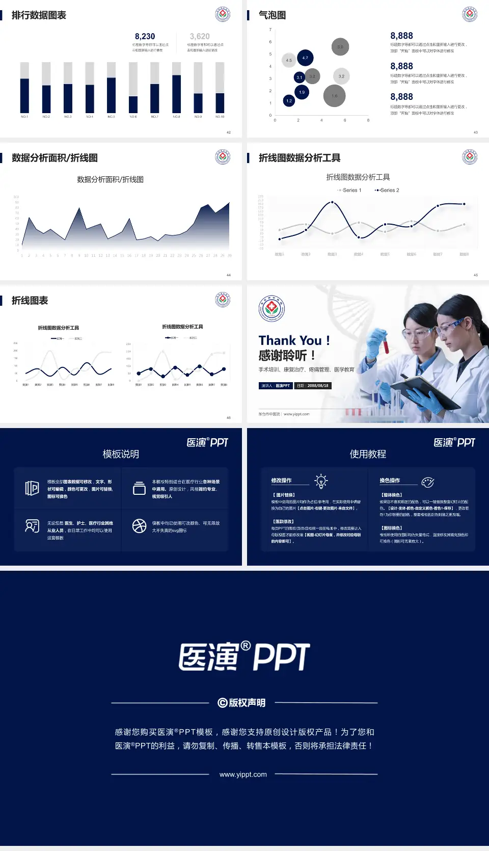 东台市中医院科研成果展示PPT模板16:9格式幻灯片预览图6