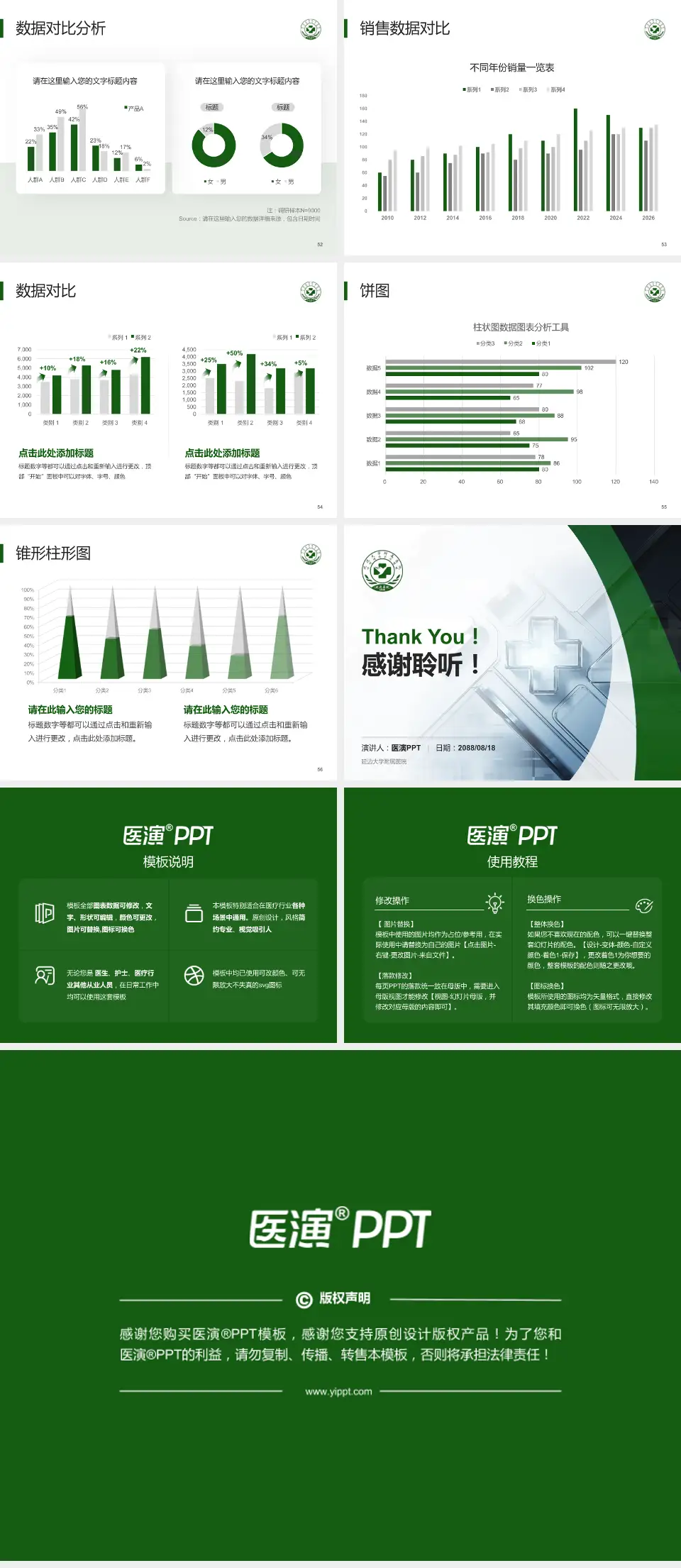 延边大学附属医院医疗行业比赛专用PPT模板4:3格式幻灯片预览图7