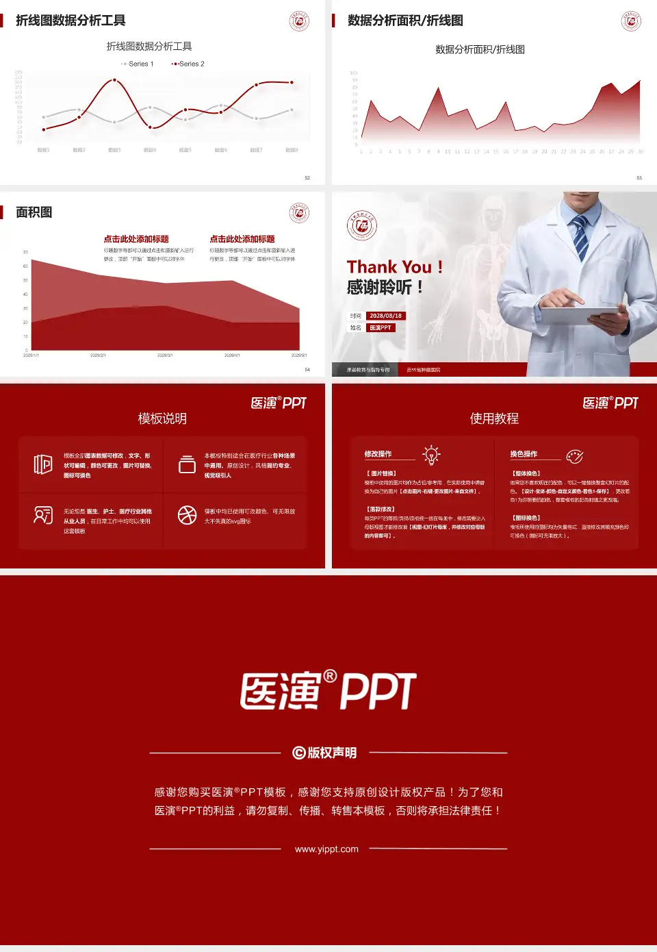 吉林省肿瘤医院患者教育与指导PPT模板16:9格式幻灯片预览图7