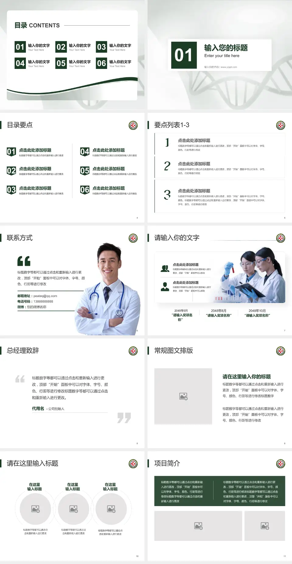 中国人民解放军第八二医院项目申请与汇报PPT模板4:3格式幻灯片预览图2