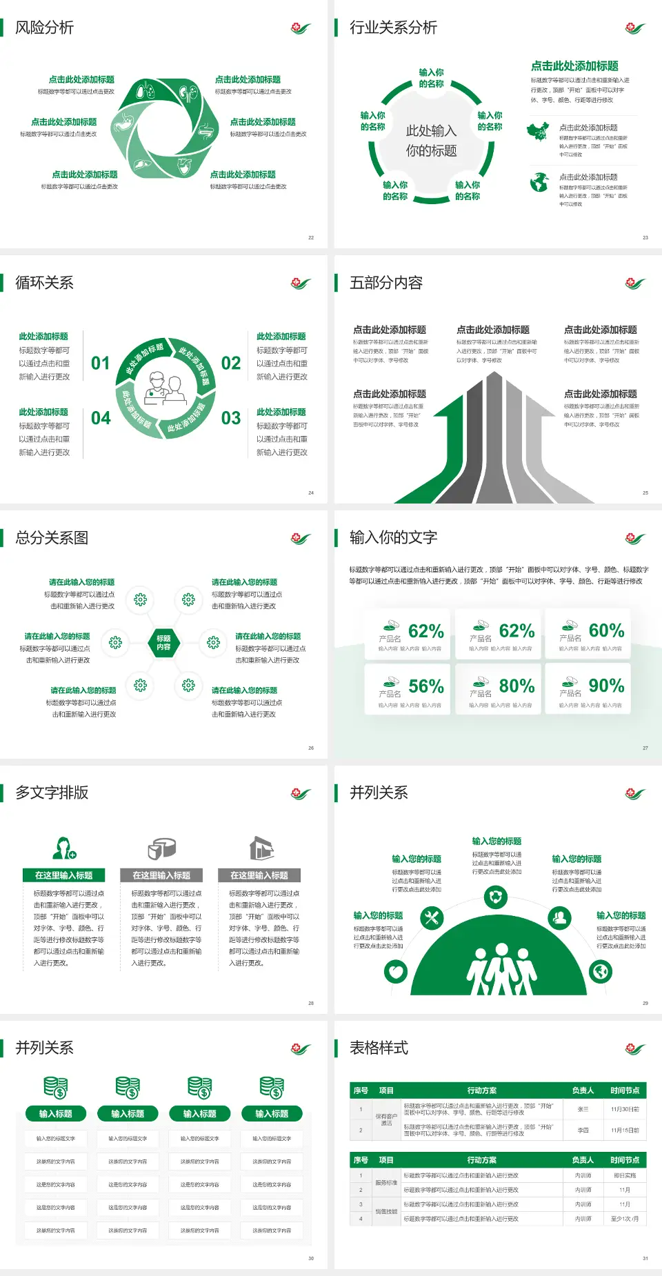 吉林省脑科医院科室介绍与推广PPT模板4:3格式幻灯片预览图4
