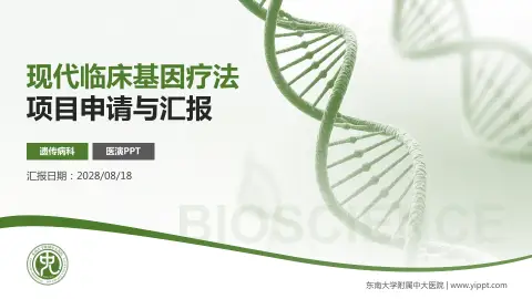 东南大学附属中大医院项目申请与汇报PPT模板