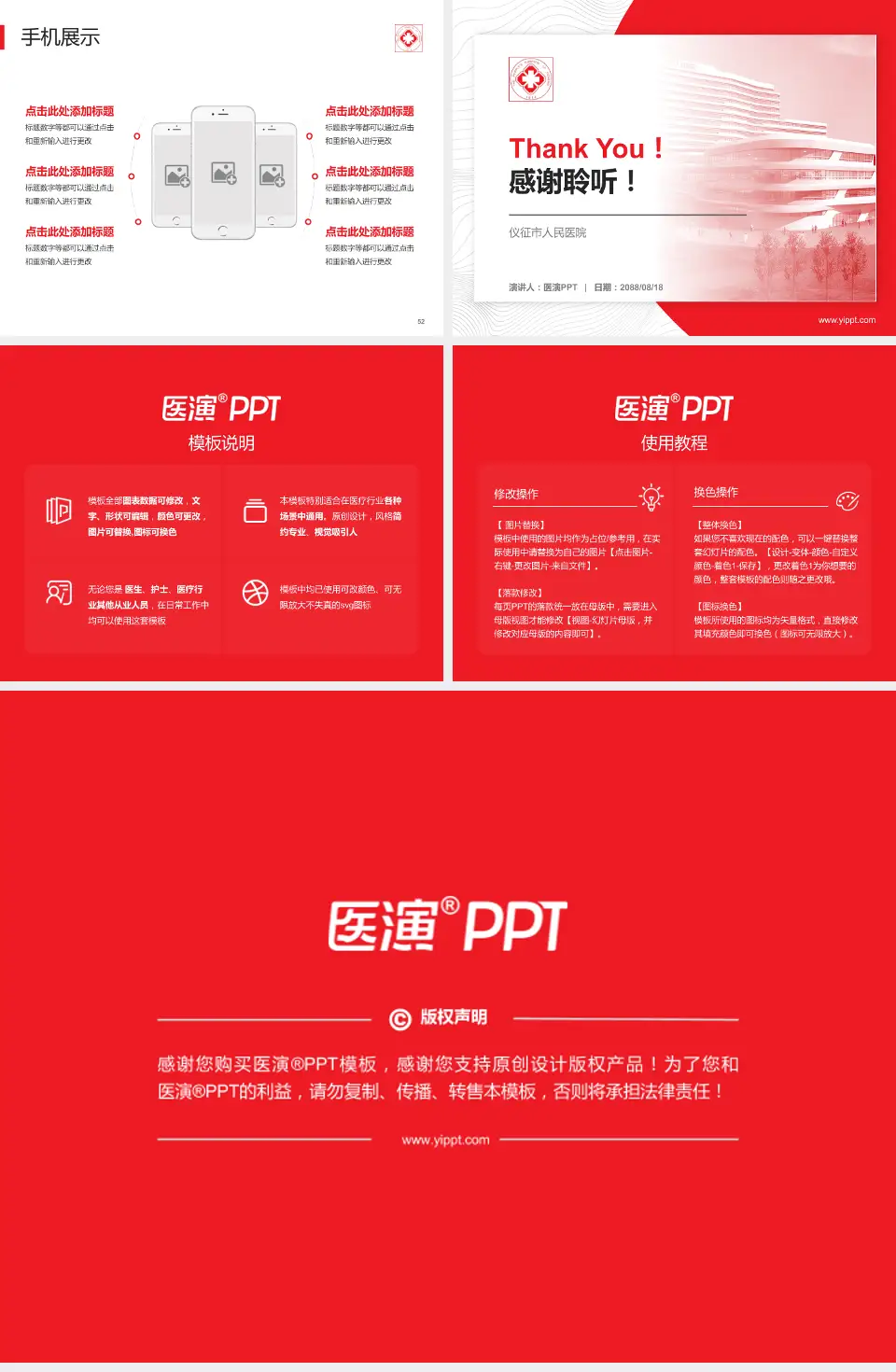 仪征市人民医院医院管理报告PPT模板4:3格式幻灯片预览图7