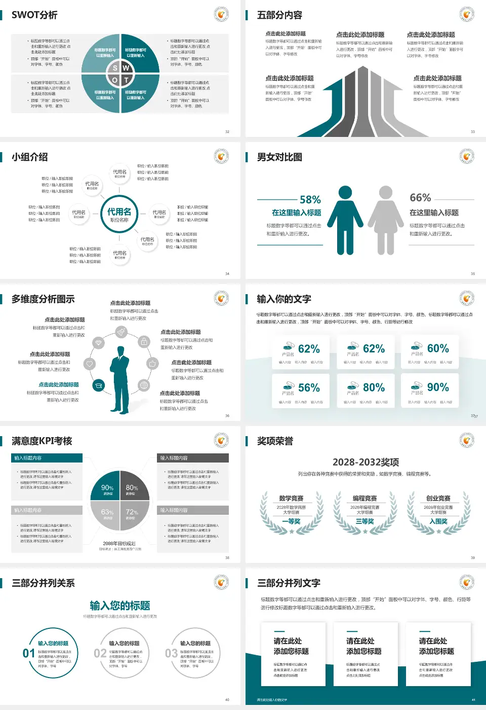 吉林省人民医院凯院区医疗行业比赛专用PPT模板16:9格式幻灯片预览图5