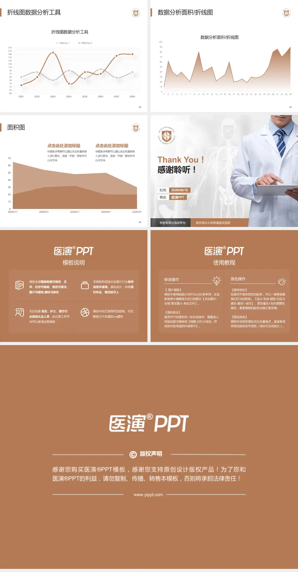 南京医科大学附属逸夫医院患者教育与指导PPT模板4:3格式幻灯片预览图7