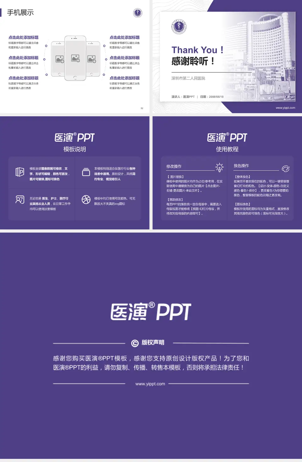 深圳市第二人民医院医院管理报告PPT模板4:3格式幻灯片预览图7