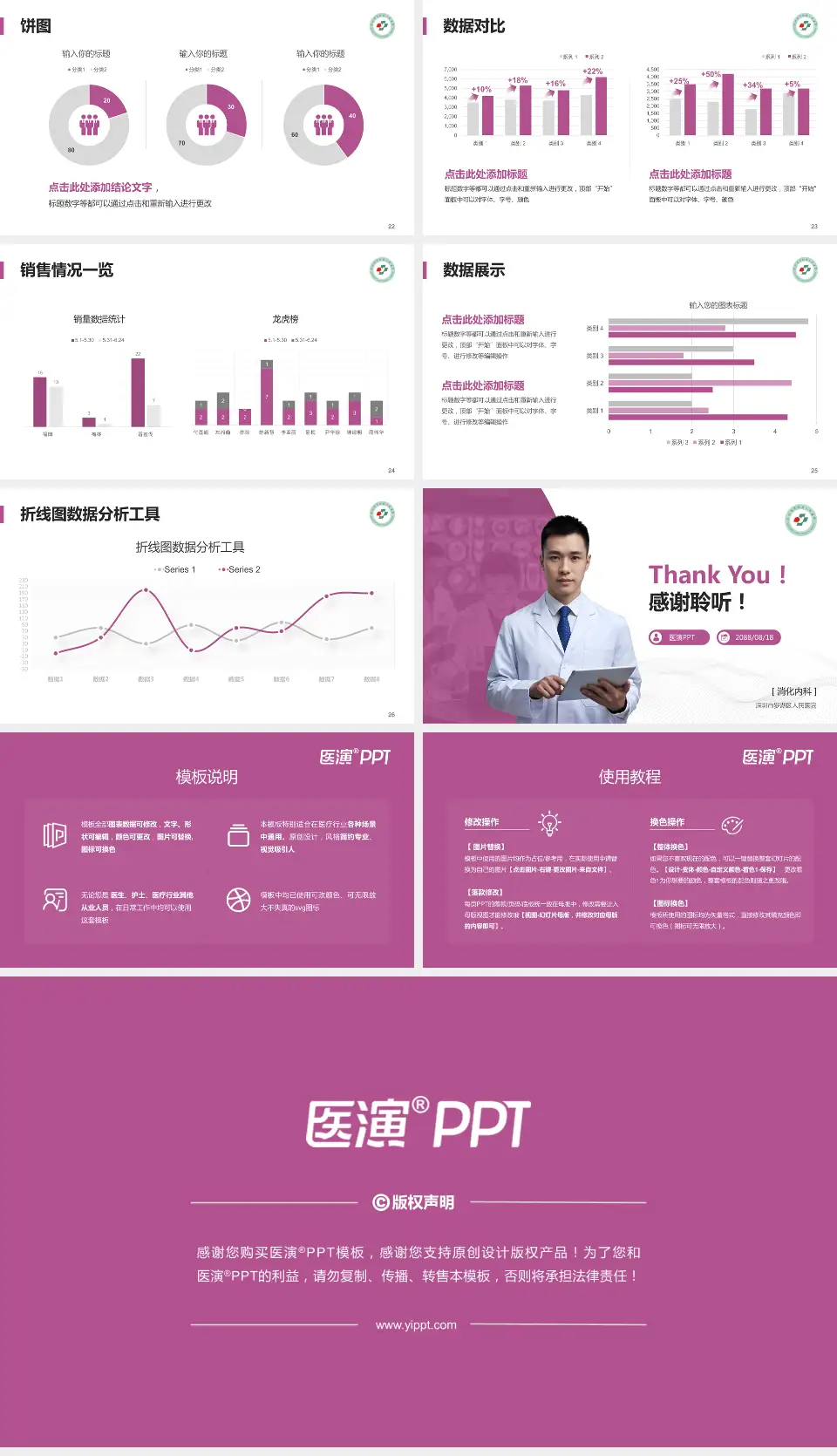 深圳市罗湖区人民医院病例分享与讨论PPT模板16:9格式幻灯片预览图4