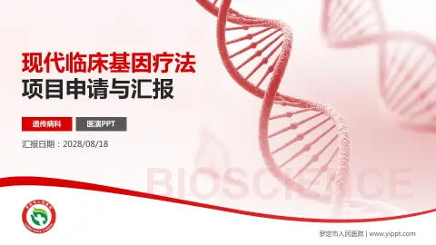罗定市人民医院项目申请与汇报PPT模板