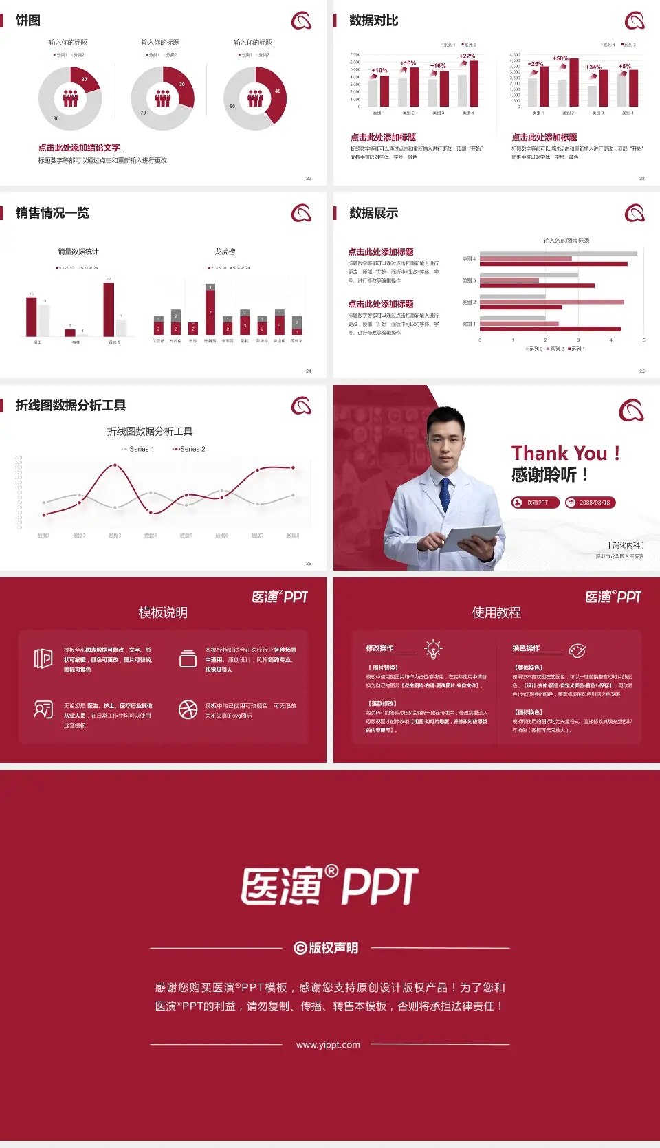 深圳市龙华区人民医院病例分享与讨论PPT模板16:9格式幻灯片预览图4