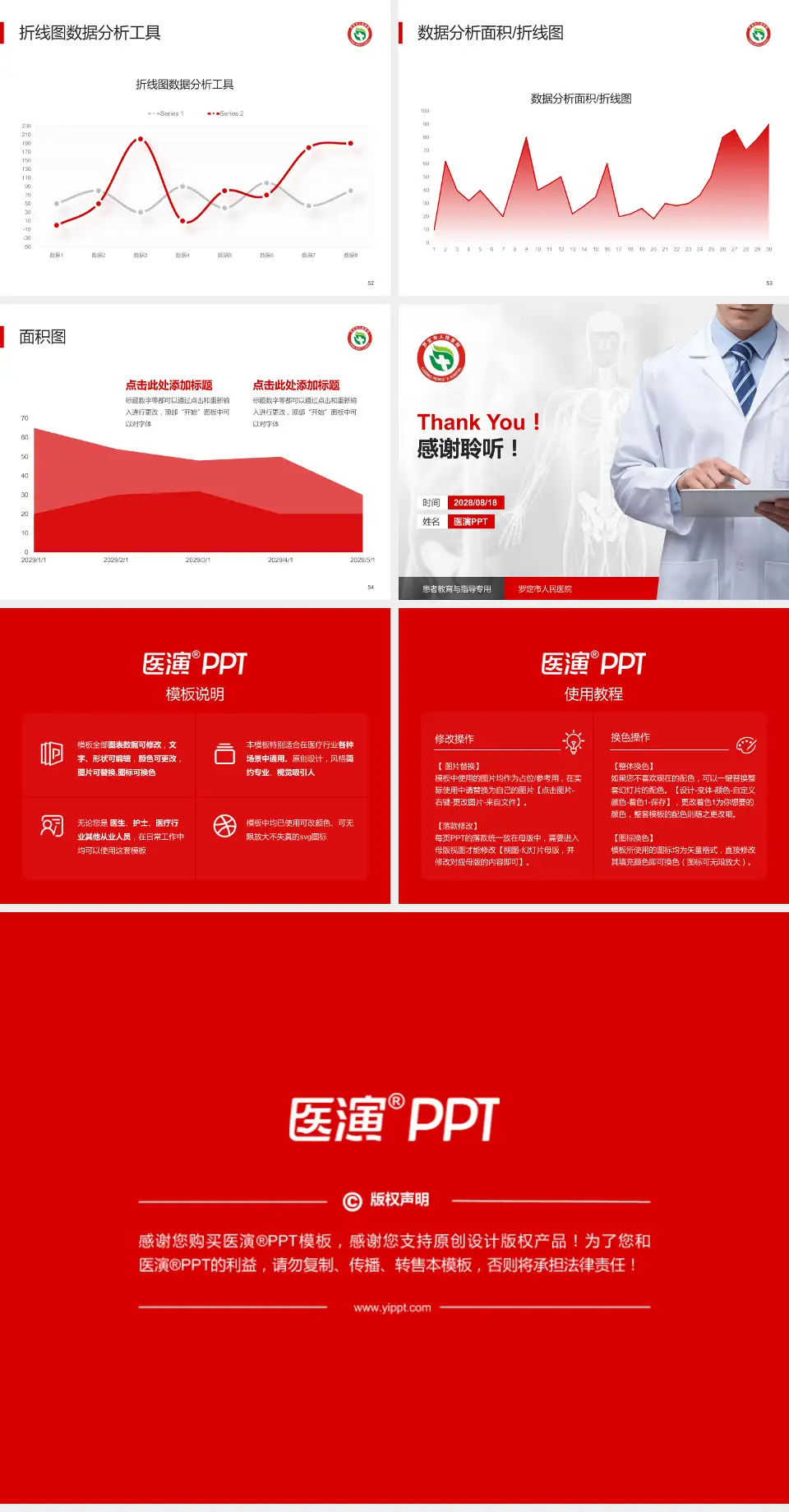 罗定市人民医院患者教育与指导PPT模板4:3格式幻灯片预览图7