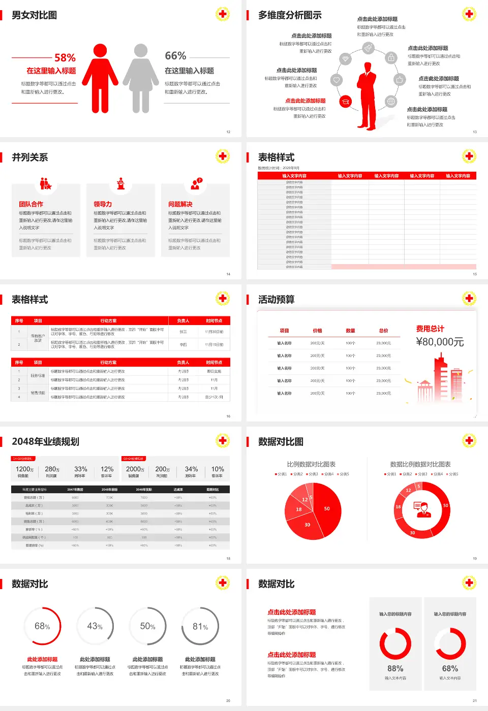 清远市红十字会医院财务与预算报告PPT模板16:9格式幻灯片预览图3