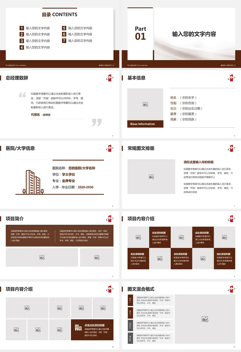 湛江市第一中医医院个人求职应聘简历PPT模板16:9格式幻灯片预览图2