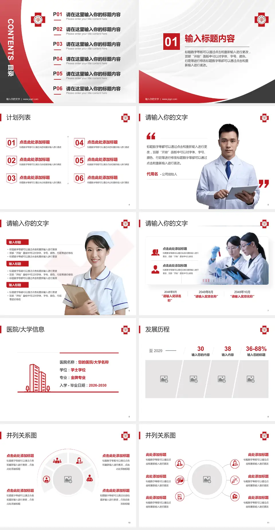 马偕纪念医院医疗行业比赛专用PPT模板4:3格式幻灯片预览图2