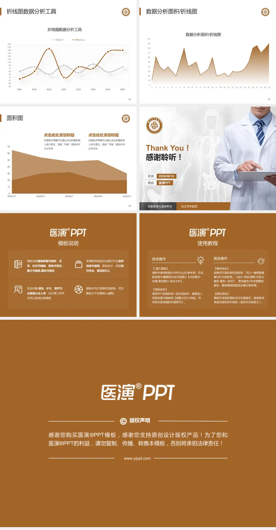 阳江市中医院患者教育与指导PPT模板4:3格式幻灯片预览图7