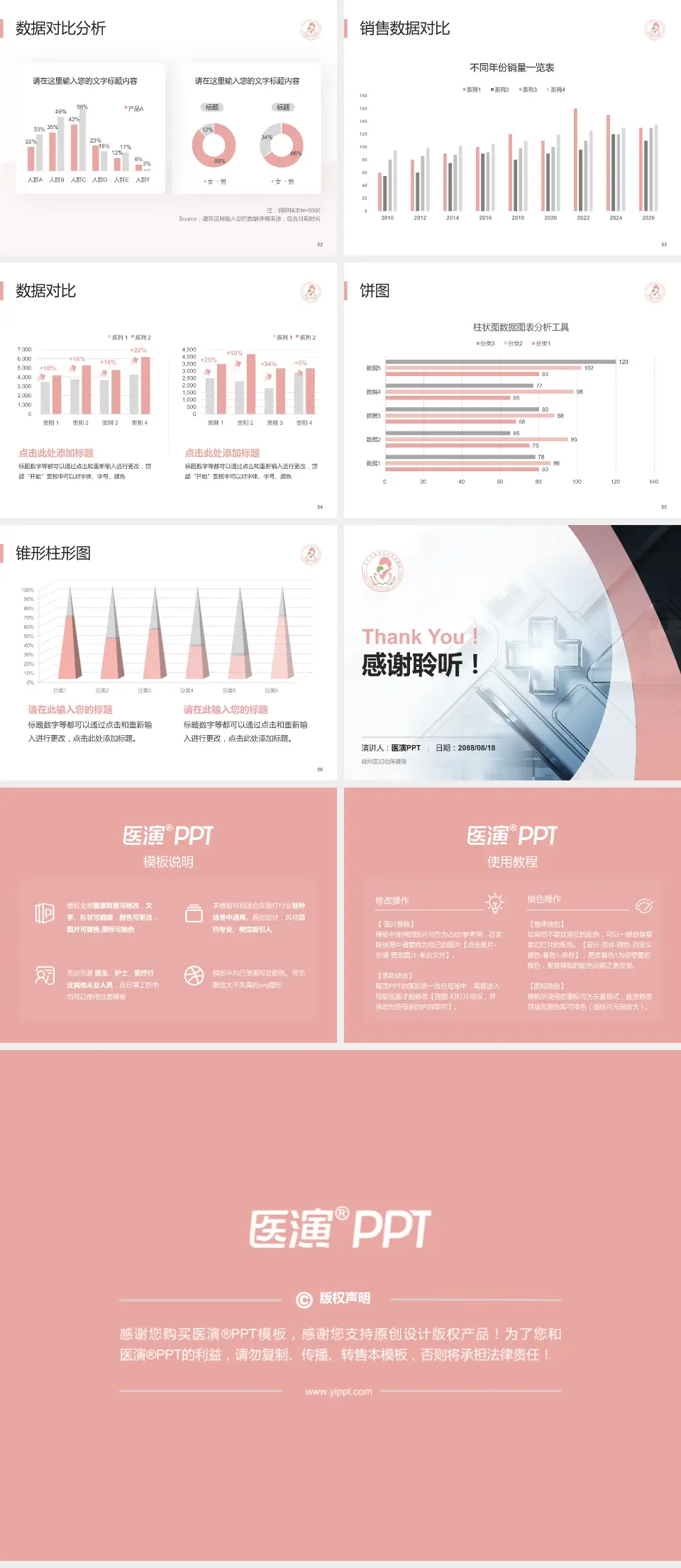 端州区妇幼保健院医疗行业比赛专用PPT模板4:3格式幻灯片预览图7