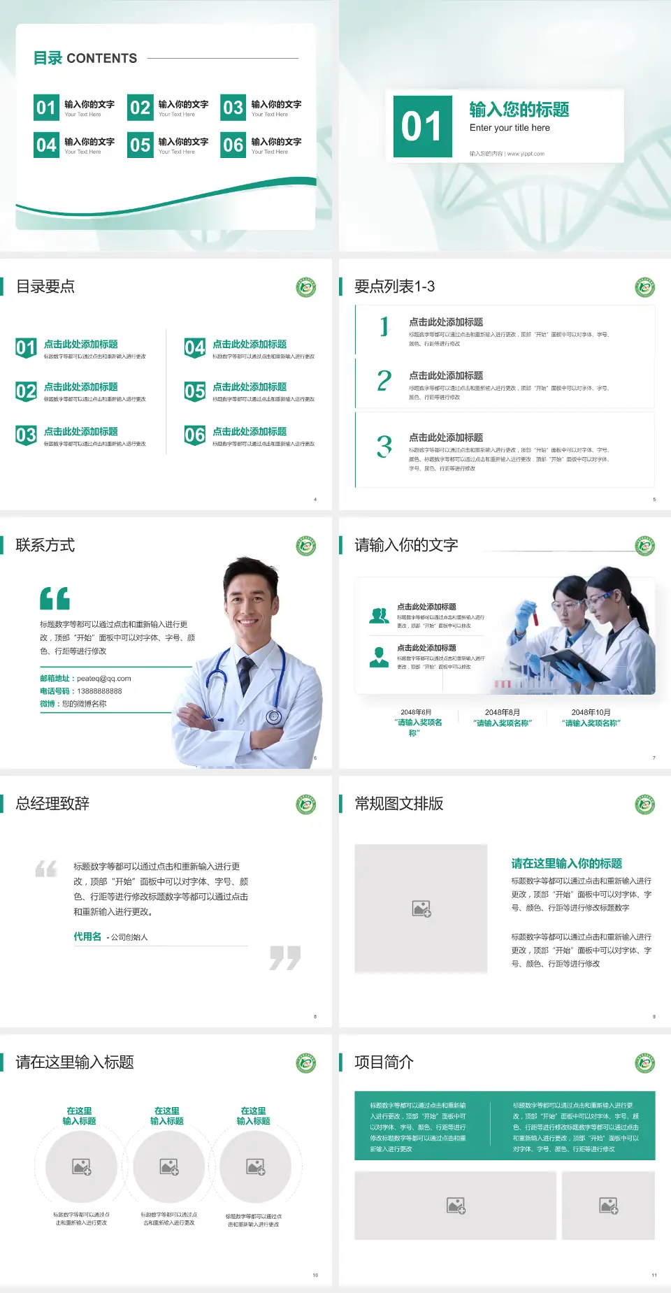 茂名市农垦医院项目申请与汇报PPT模板4:3格式幻灯片预览图2