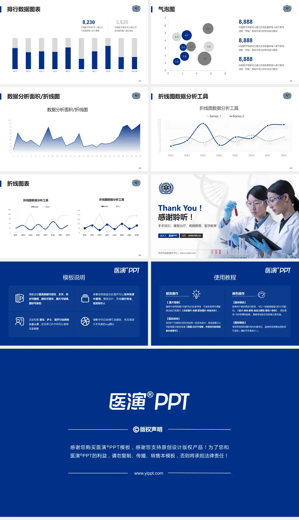 深圳市急救医疗中心科研成果展示PPT模板16:9格式幻灯片预览图6