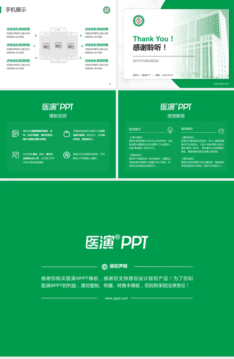 高州市中医院南院区医院管理报告PPT模板4:3格式幻灯片预览图7